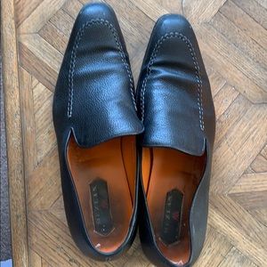 Men’s black leather dress shoe